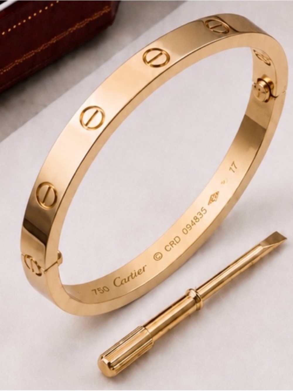 Yellow Gold Love Bracelet with Screwdriver
